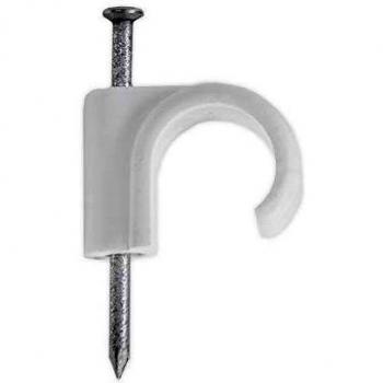 Talon Nail-in Pipe Clip, White, 15 mm