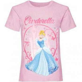 T-shirt Cenerentola per bambine 1-2 anni rosa