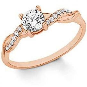 S.Oliver Damenring 925er Silber Ringe 1 ct Weiss