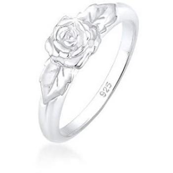 Elli Vintage Look Damenring 925er Silber mit Rosenmotiv