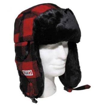 Fox Outdoors Red-Black Fur Hat