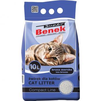 Litière Super Benek Compact, senteur brise marine pour chat