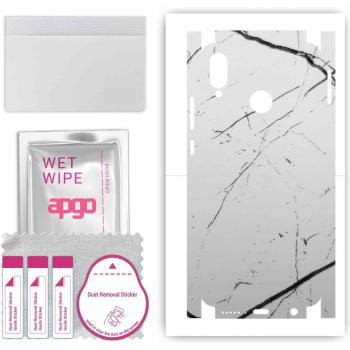 Estampado de Seguridad Apgo Mármol en Blanco para Huawei P20 Lite