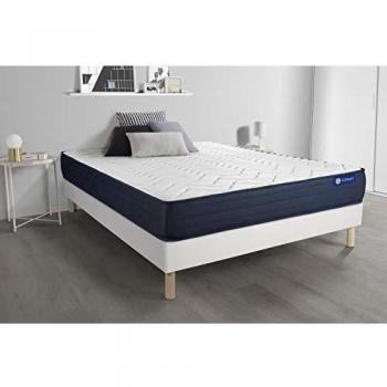 Ensemble Matelas ACTILATEX Life 140x190 + sommier KIT Blanc