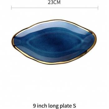 Blue Irregular Dinner Plates and Bowls