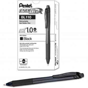 Roller Gel EnerGel X 1.0 Nero – 12 pezzi Pentel