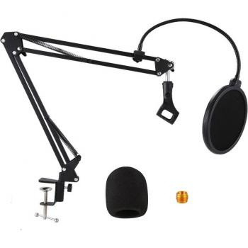 Soporte Tipo Tijera para Micrófono con Montura 5/8”