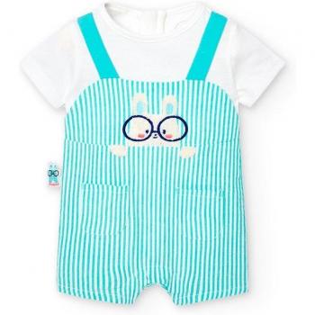 Tuta Boboli Off White Con Maniche Corte 118167 (24 Mesi)