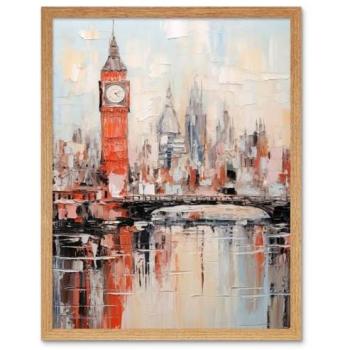 Red London Panorama Wall Decor