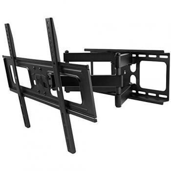 One For All WM4661 Full Motion TV Bracket – Swivel (120°) Tilt (15°) Wall Mount – Screen size 32-90 Inch – Max Weight 60kg – VESA 200×200 to 600×400 – Free Toolbox app – Black – WM4451
