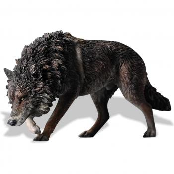 Realistic Gray Wolf Figurine – Intricate Design & Genuine Craftsmanship