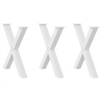 VidaXL Pernas de Mesa 3 Unid – Branco 70x72,5 cm
