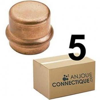 Bouchon Femelle Ø14 en Cuivre, Pack 5 – Raccord à Sertir
