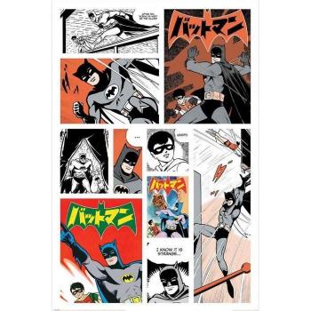 Poster Batman Manga 91.5 cm en Negro