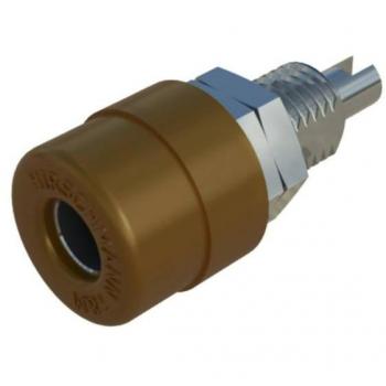 SKS Hirschmann BIL 20 Vertical Jack Socket, 4 mm Pin Diameter, Brown