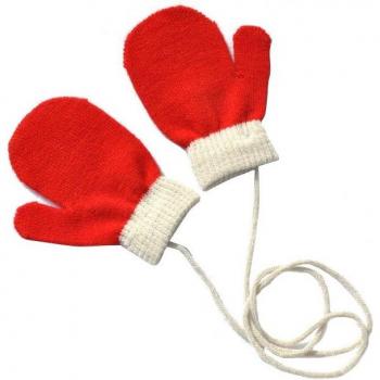 Warmom Knitted Gloves for Toddlers with Rope 1-4Y