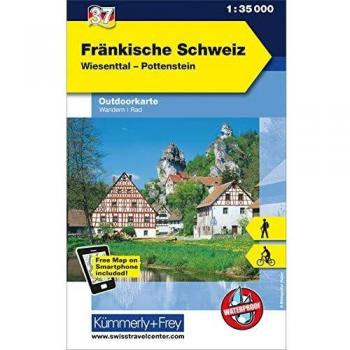 Hallwag Kümmerly+Frey AG Fränkische Schweiz Outdoorkarte Deutschland Nr. 37: Wiesenttal, Pottenstein, 1:35 000, Mit Kostenlosem Download Für Smartphone (Kümmerly+frey Outdoorkarten Deutschland)