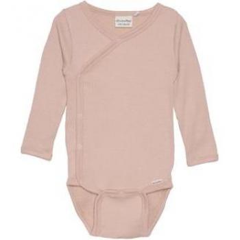 Minymo Wickelbody Langarm Rib Nebel