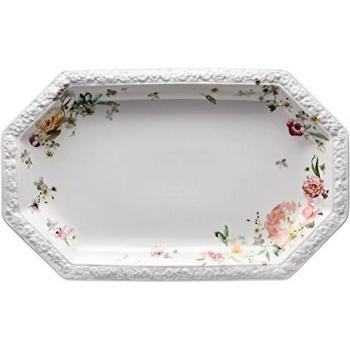 Rosenthal Servierplatte Maria Pink Rose Platte 38 cm, Porzellan