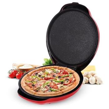 Compact Red Menkind Pizza Maker – Stylish Edition