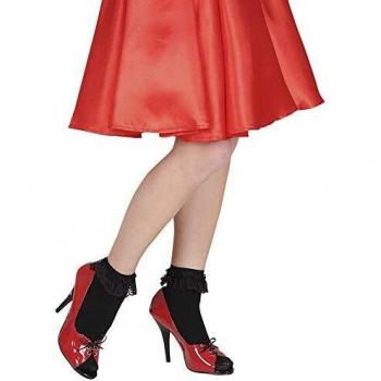 Bunte Burlesque‑Socken – Schwarz & Spitze 70 Den