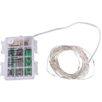 Außenbereich Lichterkette mit Timer, 50 LEDs, Warmweiß, 5,20 m