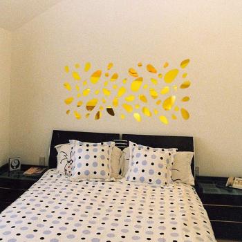 12pcs 3D Mirror Vinyl Self-Adhesive Wall Art