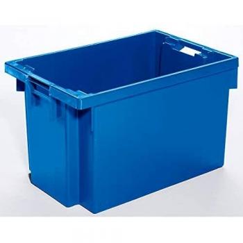 Bac emboîtable bleu 60 litres pour stockage