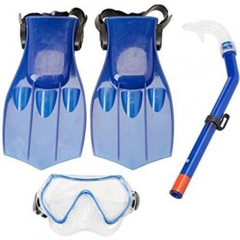 Kit palmes masque tuba pour enfants Bleu WAIMEA