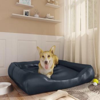 Cama de cuero sintético para perros 80x68x23 cm