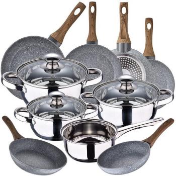 Kit San Ignacio 18‑28 cm : casseroles, poêles + support 7 pièces
