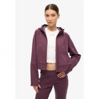 Capuchon Sweat Zippé Relaxed Sport Tech Superdry, 34 Aubergine-Pourpre