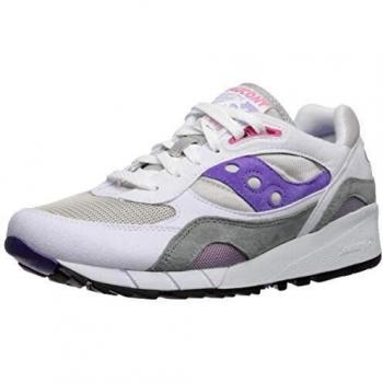Saucony Shadow 6000 Herrenlaufschuh – Farbpalette: Weiß, Grau, Violett – EU 42.5