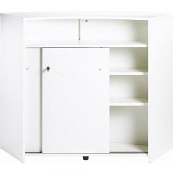Bar Noir 2 Portes – 134,5 x 55,3 x 104,8 cm, Drapeau Suisse Kapik