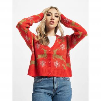 URBAN CLASSICS Cardigan Damen Kurz Oversized Weihnachten