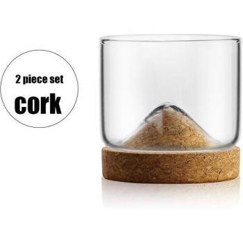 Irish Whiskey and Scotch Lovers Glass with Wooden Bottom