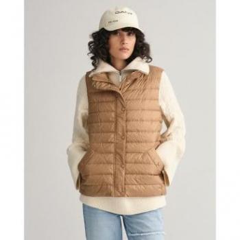 Gant mujer chaleco plumón ligero caqui talla S