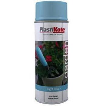 PLASTIKOTE GARDENS COLOURS SPRAY PAINT LIGHT BLUE 400ML