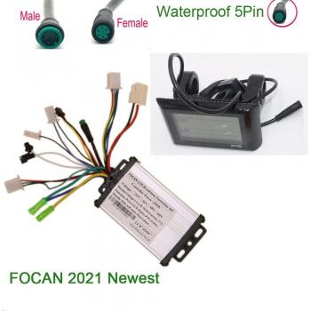 FOCAN 24V/36V/48V Brushless DC Motor Controller with Large LCD Display for Ebike