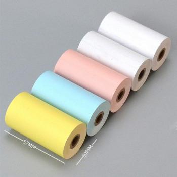 5 Rolls 10M Colorful Thermal Paper for Mini Pocket Thermal Printer 57x30mm