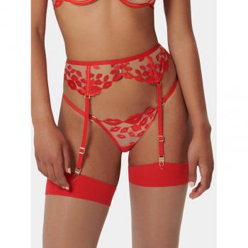 Marian Red Lace Suspender