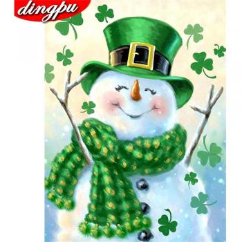 5D Diamant Malerei Schneemann Frostige Freude 20x30cm