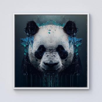 Midnight Panda Portrait – 30x30 Canvas Print