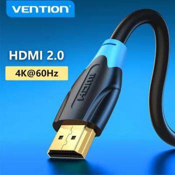 Vention Ultra HD 4K HDMI Stecker‑zu‑Stecker Cable (Schwarz) – 1/2/3/5 m