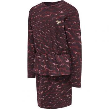 Mädchen‑Kleid Hummel Didde mit langen Ärmeln, Braun 134