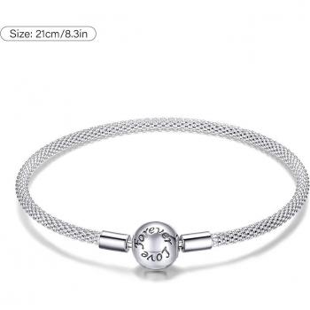 Pulsera DIY de Cadena con Cierre Redondo, Compatible con Abalorios