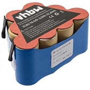 Vhbw Batteria Ricaricabile NiMH 3000mAh (10.8V) per Dirt Devil 0030013, L3-R2-F4-N2