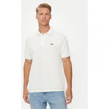 Herre's Lacoste Piqué Polo, Klassiek Fit, Wit – L12.12