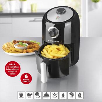 GOURMETmaxx Heißluft-Fritteuse 1,2 l 8in1
