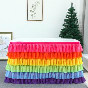 Falda de mesa de tul para fiestas
